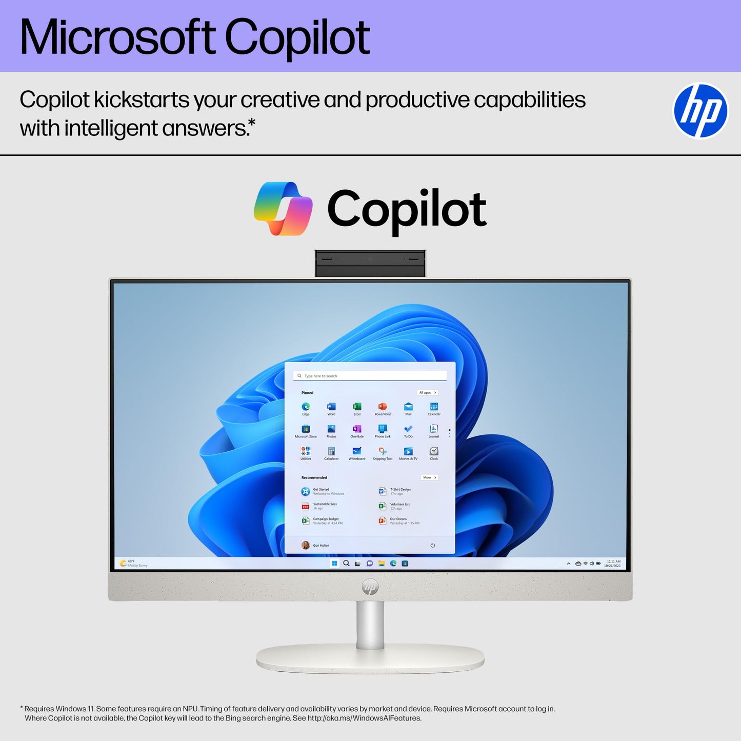 HP 24 Touchscreen All-in-One Desktop Computer for Home and School, Intel Processor (Beat i3-1110G4), 23.8" FHD Display, 32GB DDR4 RAM, 1TB PCIe SSD, WiFi 6, Bluetooth, Business AIO, Windows 11 Pro