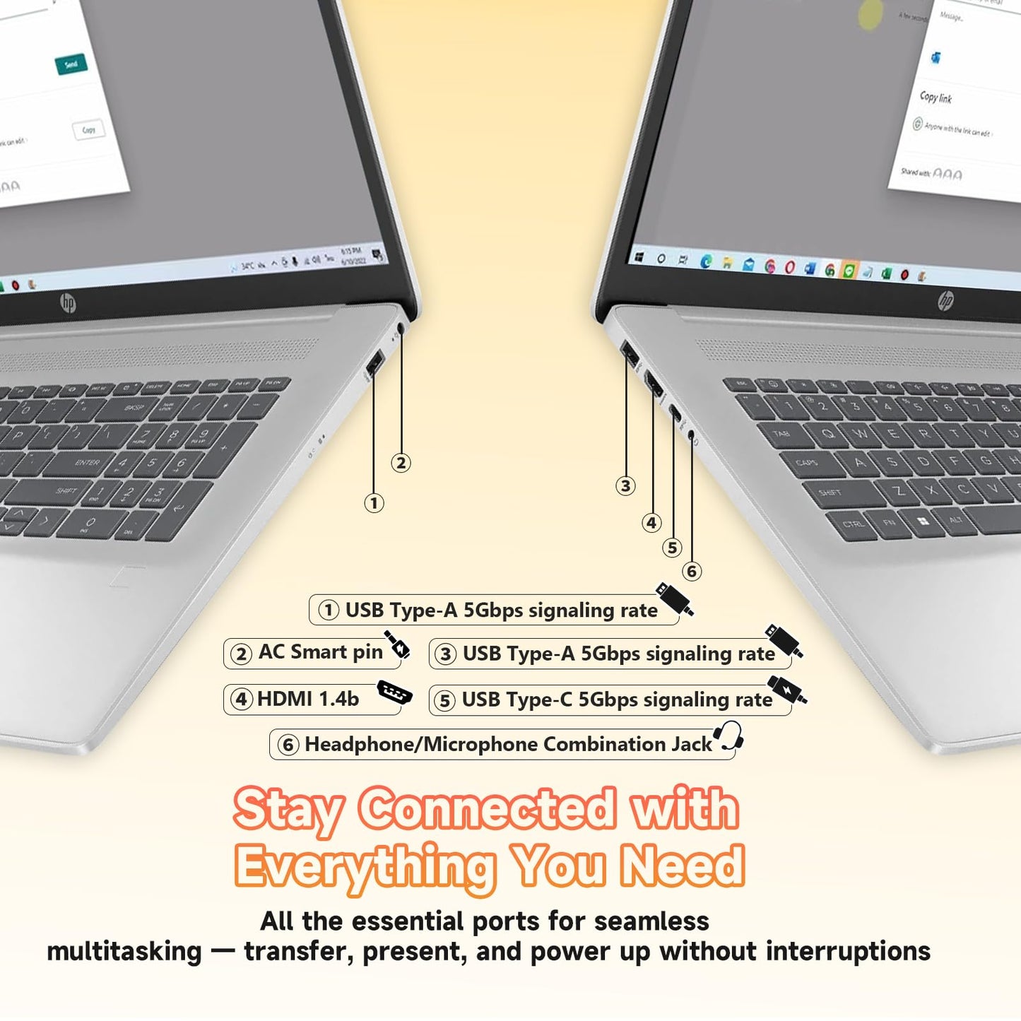 HP 2025 17.3" FHD Laptop, Intel Core i3-N305 (32GB RAM | 1TB SSD), Windows 11 Pro, Wi-Fi 6, Bluetooth, Webcam, Up to 9.5 Hours Battery Life–Business Laptop for Work & Students, w/Accessories