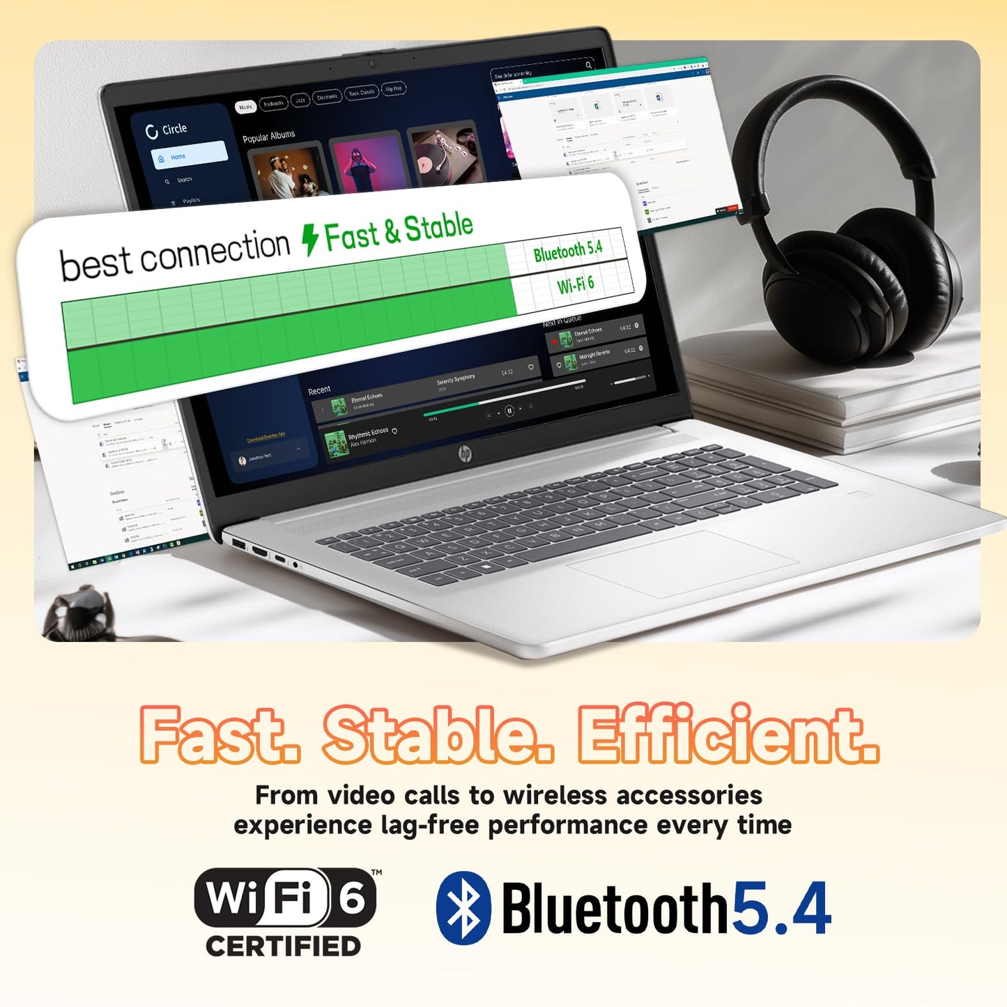 HP 2025 17.3" FHD Laptop, Intel Core i3-N305 (32GB RAM | 1TB SSD), Windows 11 Pro, Wi-Fi 6, Bluetooth, Webcam, Up to 9.5 Hours Battery Life–Business Laptop for Work & Students, w/Accessories