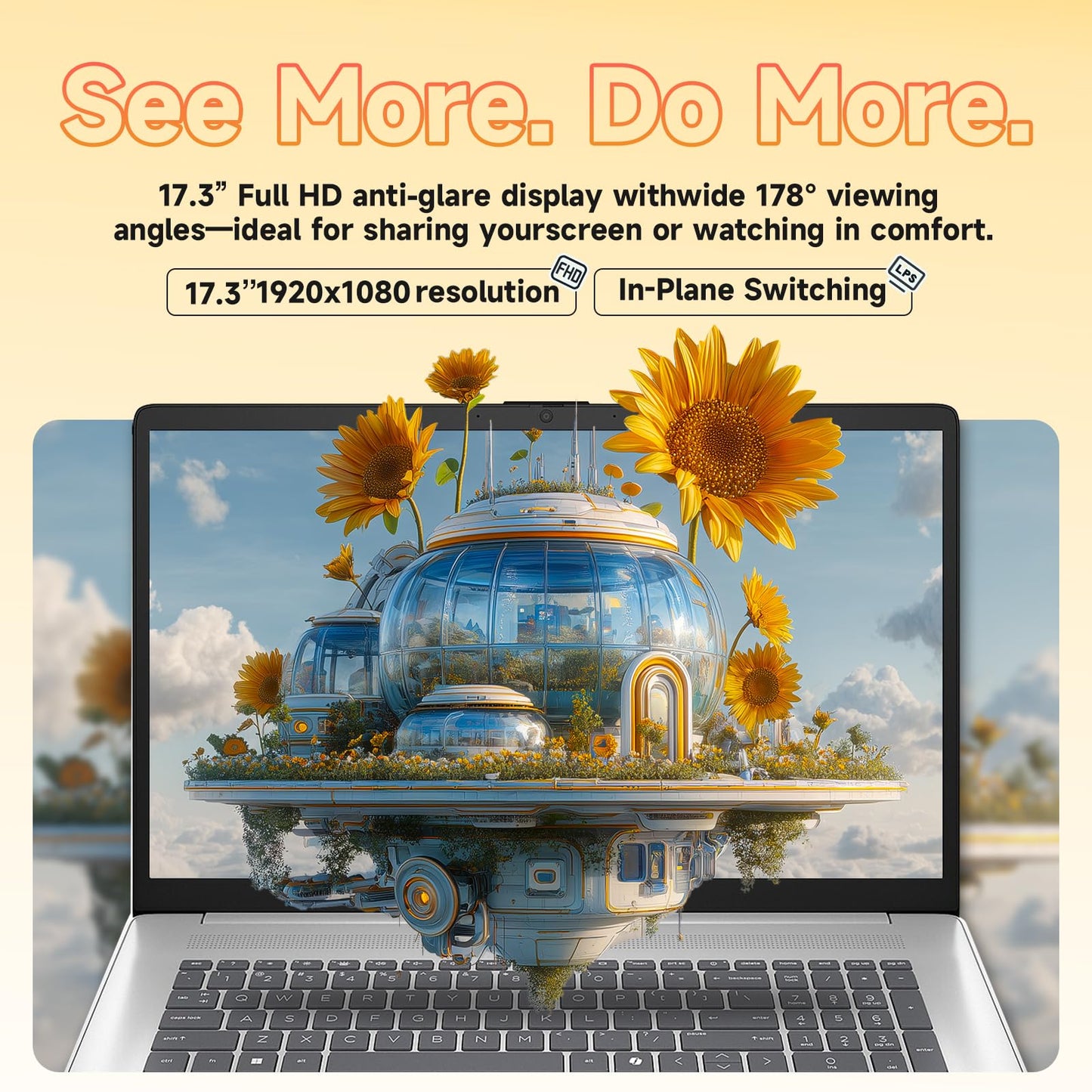 HP 2025 17.3" FHD Laptop, Intel Core i3-N305 (32GB RAM | 1TB SSD), Windows 11 Pro, Wi-Fi 6, Bluetooth, Webcam, Up to 9.5 Hours Battery Life–Business Laptop for Work & Students, w/Accessories